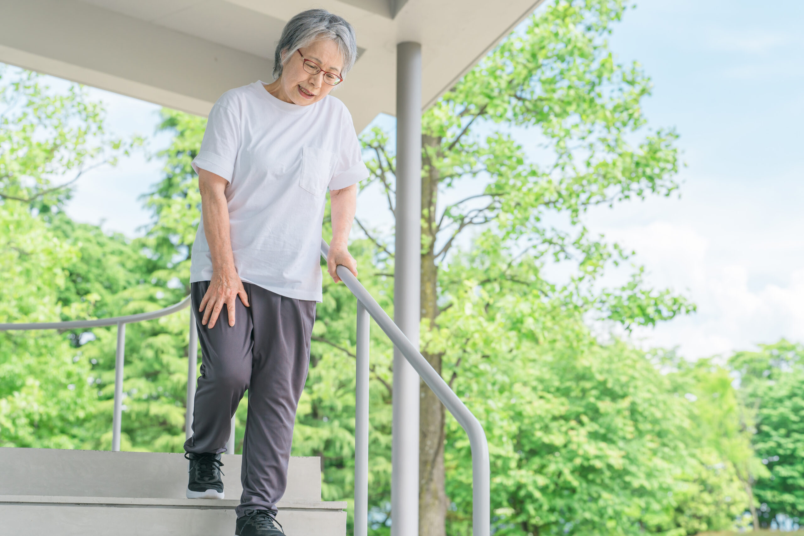 old woman suffering from joint pain