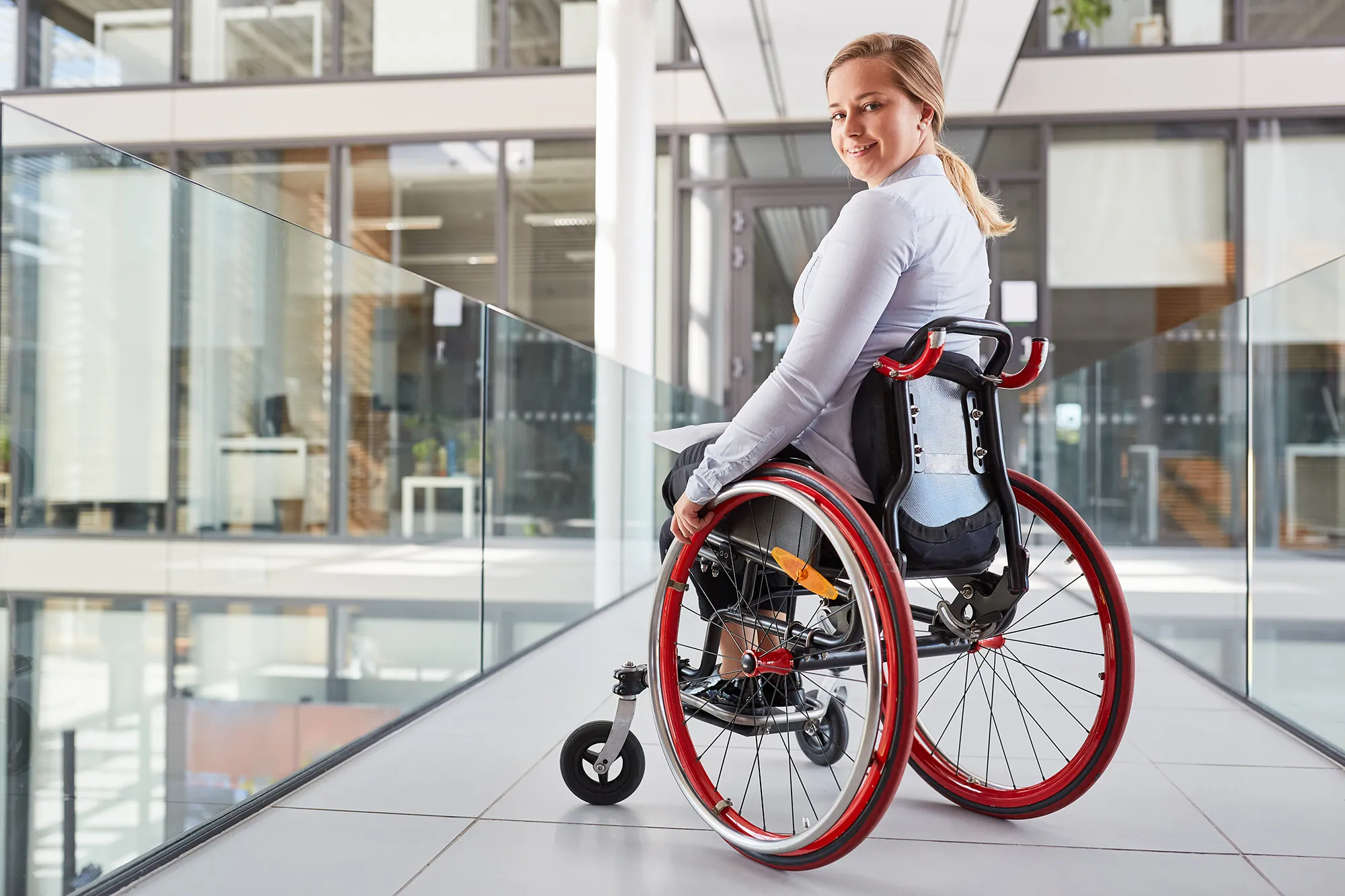 businesswoman in wheelchair