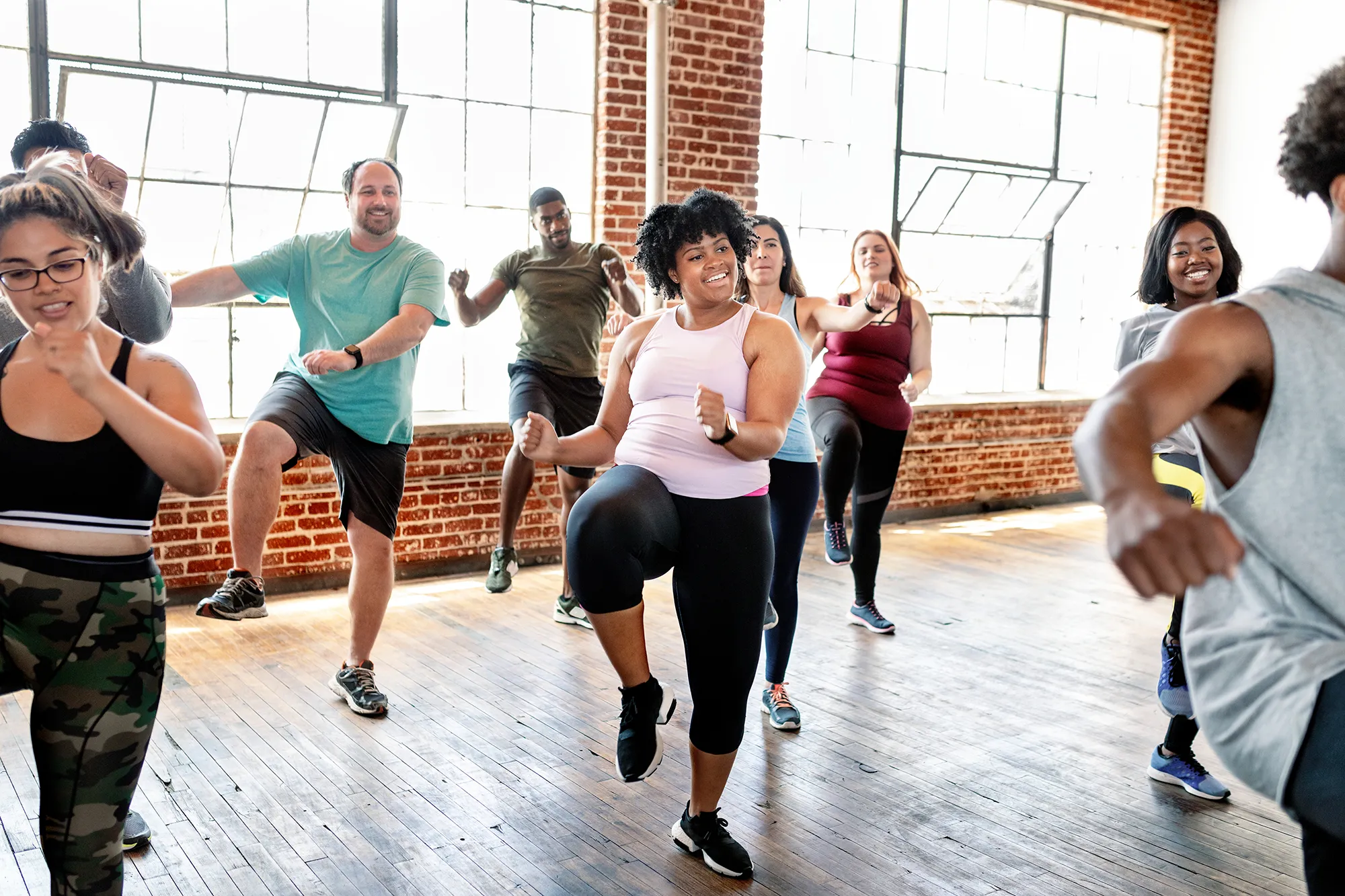 Zumba class at the gym