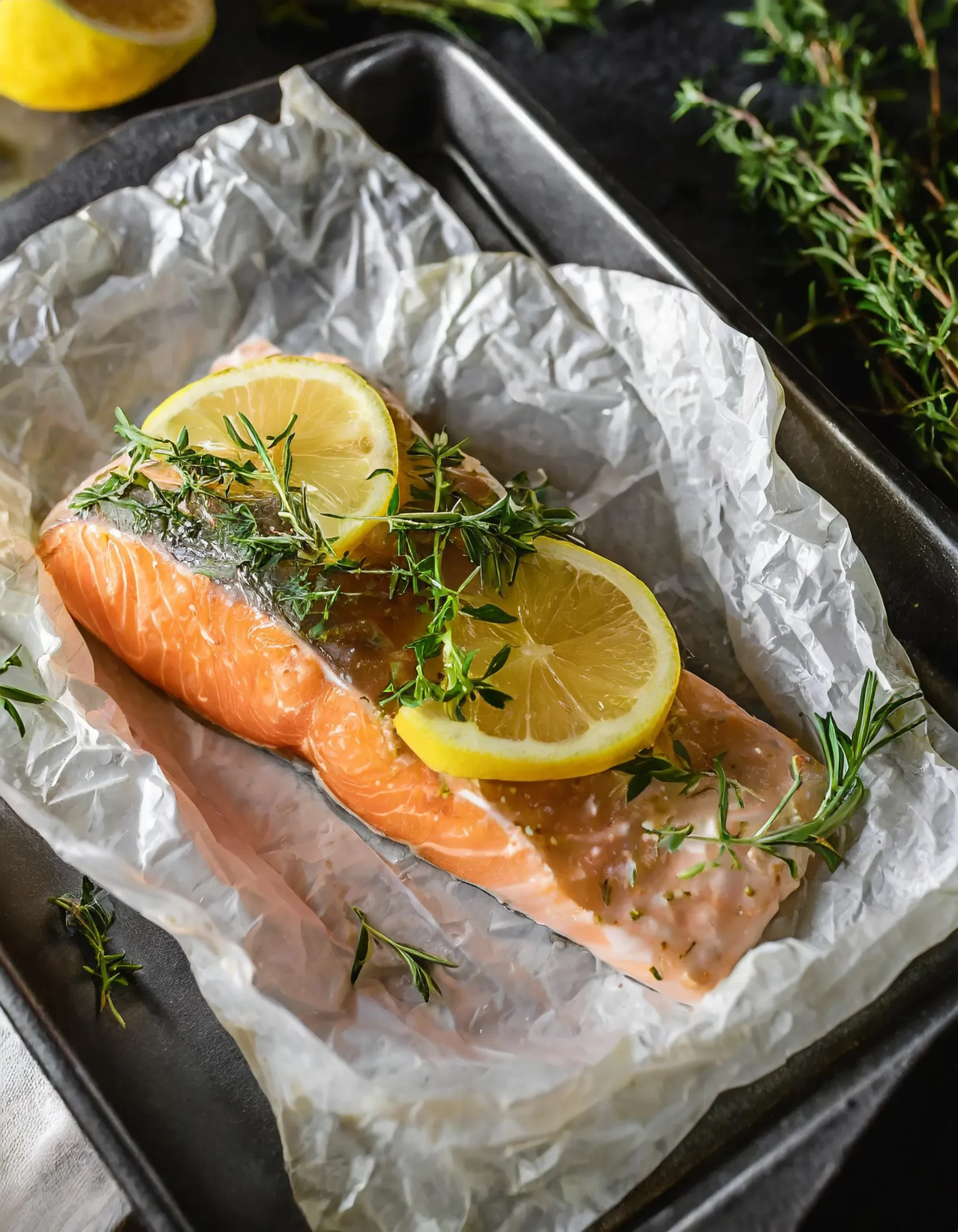 Baked Salmon with Lemon and Dill